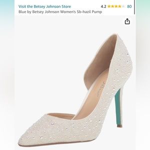 Blue by Betsey Johnson Women's Sb-hazil Pump size 9 pearls blue bottom